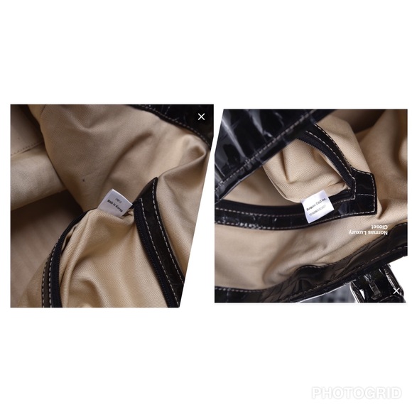 No LONGER Available. MCM Crocodile Embossed Patent Calfskin Tote. - Picture 5 of 8